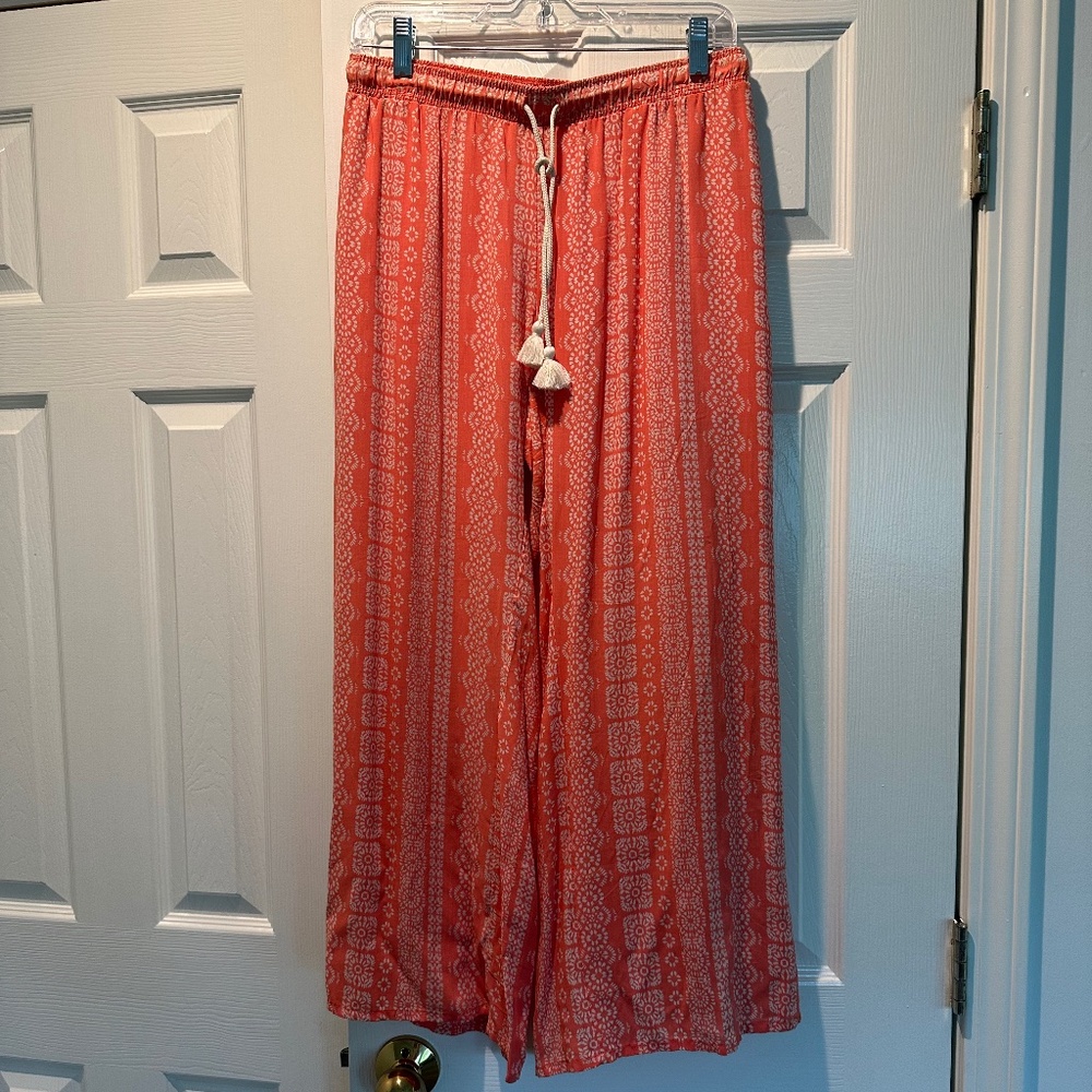 Robin Piccone Isla Cover-Up Beach Pants in Terracotta Size Small